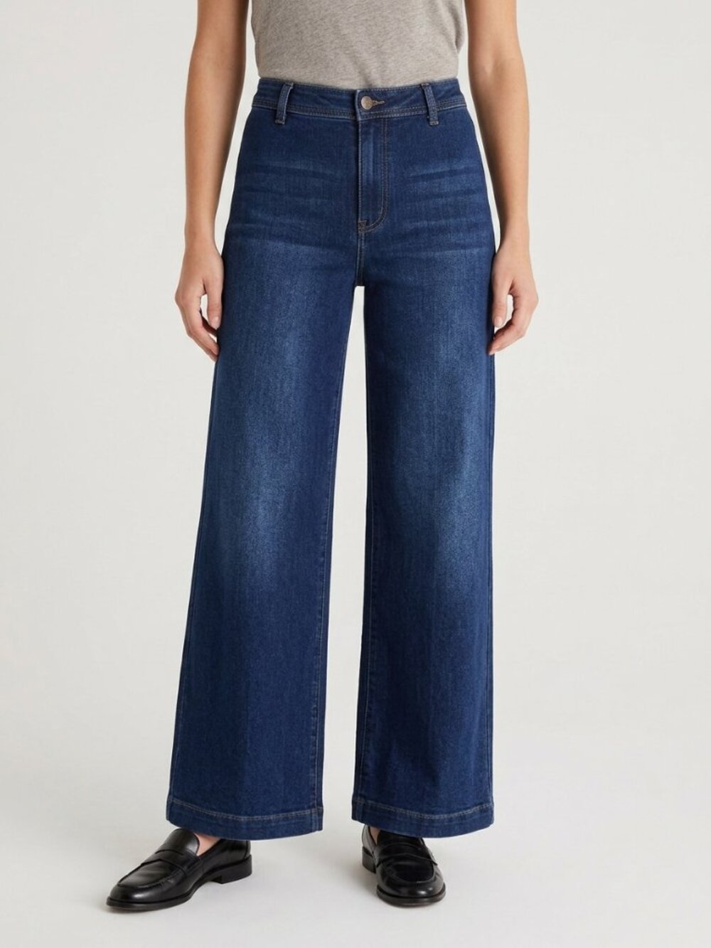 Z Supply Rilynn High Rise Wide Leg Jeans 28 Dark Wash Trouser NWT